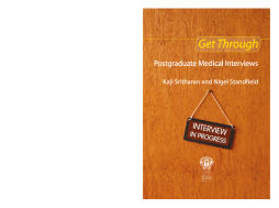 Get through postgraduate medical interviews Get through postgraduate medical interviews