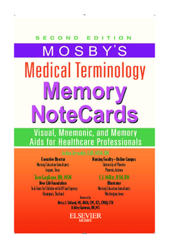 Mosby's Medical Terminology Memory NoteCards - E-Book