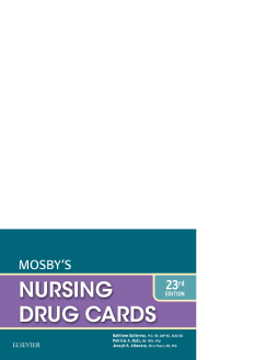 Mosby's Nursing Drug Cards E-Book Mosby's Nursing Drug Cards E-Book