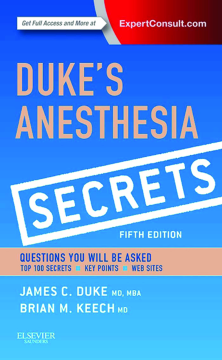 Duke's Anesthesia Secrets E-Book