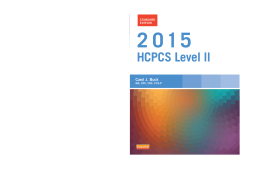2015 HCPCS Level II Standard Edition - E-Book 2015 HCPCS Level II Standard Edition - E-Book
