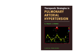 Therapeutic Strategies in Pulmonary Arterial Hypertension Therapeutic Strategies in Pulmonary Arterial Hypertension