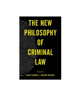 The New Philosophy of Criminal Law The New Philosophy of Criminal Law