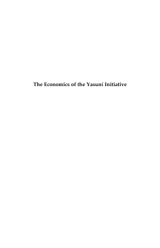 The Economics of the Yasuní Initiative