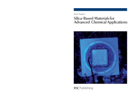 Silica-Based Materials for Advanced Chemical Applications