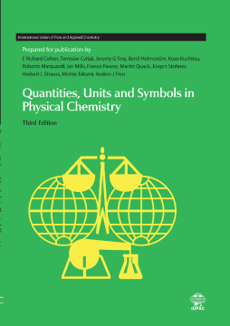 Quantities, Units and Symbols in Physical Chemistry Quantities, Units and Symbols in Physical Chemistry