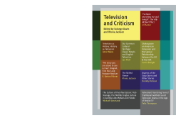 Television and Criticism Television and Criticism