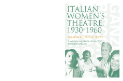 Italian women’s theatre, 1930–1960 Italian women’s theatre, 1930–1960