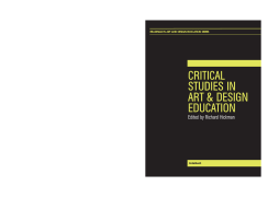 Critical Studies in Art and Design Education Critical Studies in Art and Design Education