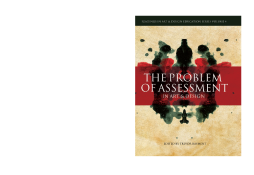 The Problem of Assessment in Art and Design The Problem of Assessment in Art and Design