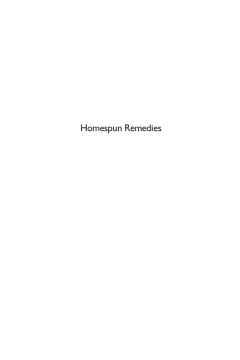 Homespun Remedies Homespun Remedies