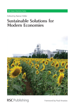 Sustainable Solutions for Modern Economies Sustainable Solutions for Modern Economies
