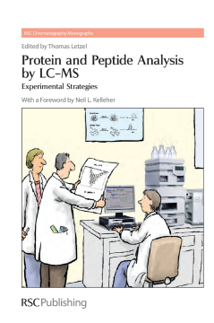 Protein and Peptide Analysis by LC-MS Protein and Peptide Analysis by LC-MS