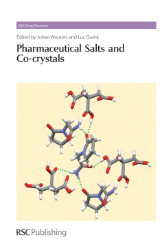 Pharmaceutical Salts and Co-crystals Pharmaceutical Salts and Co-crystals