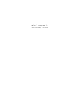 Cultural Diversity and the Empowerment of Minorities Cultural Diversity and the Empowerment of Minorities