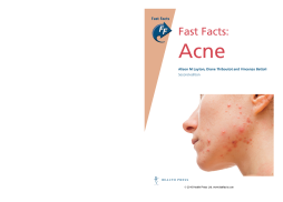 Fast Facts: Acne Fast Facts: Acne