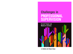 Challenges in Professional Supervision Challenges in Professional Supervision