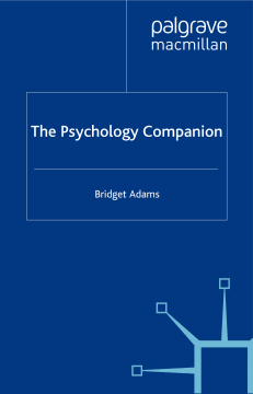 The Psychology Companion The Psychology Companion