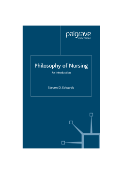 Philosophy of Nursing Philosophy of Nursing