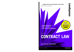 Law Express: Contract Law Law Express: Contract Law