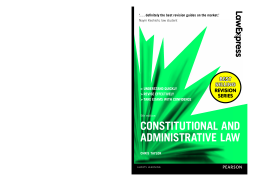 Law Express: Constitutional and Administrative Law Law Express: Constitutional and Administrative Law