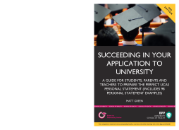 Succeeding in your application to University Succeeding in your application to University