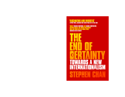 The End of Certainty The End of Certainty