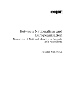 Between Nationalism and Europeanisation Between Nationalism and Europeanisation