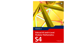 Edexcel AS and A Level Modular Mathematics Statistics 4 S4