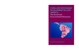 China and Sustainable Development in Latin America China and Sustainable Development in Latin America