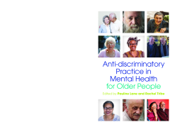 Anti-discriminatory Practice in Mental Health Care for Older People
