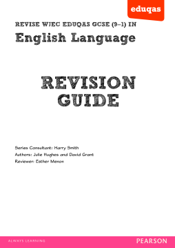 REVISE WJEC Eduqas GCSE in English Language Revision Guide REVISE WJEC Eduqas GCSE in English Language Revision Guide