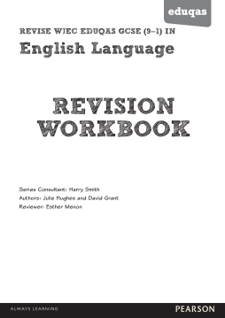 REVISE WJEC Eduqas GCSE in English Language Revision Workbook REVISE WJEC Eduqas GCSE in English Language Revision Workbook