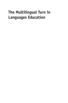 The Multilingual Turn in Languages Education