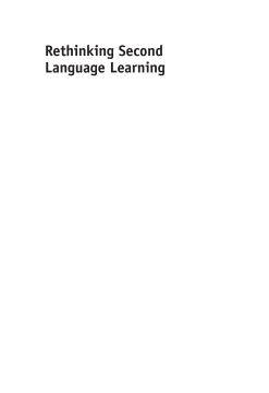 Rethinking Second Language Learning