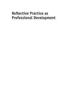 Reflective Practice as Professional Development