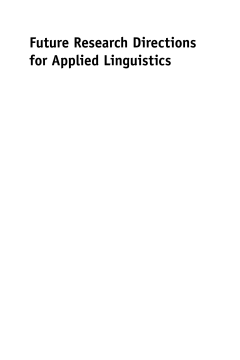 Future Research Directions for Applied Linguistics Future Research Directions for Applied Linguistics