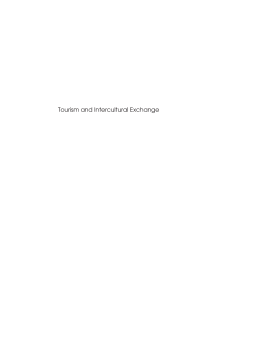 Tourism and Intercultural Exchange Tourism and Intercultural Exchange