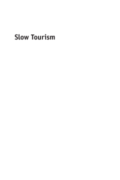 Slow Tourism Slow Tourism
