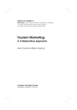 Tourism Marketing Tourism Marketing