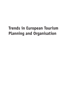 Trends in European Tourism Planning and Organisation