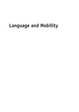 Language and Mobility Language and Mobility