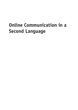 Online Communication in a Second Language Online Communication in a Second Language