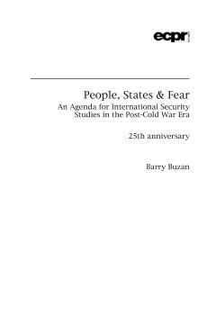 People, States and Fear People, States and Fear