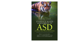 Evidence-Based Assessment in ASD (Autism Spectrum Disorder) Evidence-Based Assessment in ASD (Autism Spectrum Disorder)