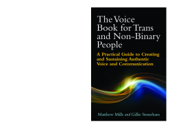 The Voice Book for Trans and Non-Binary People The Voice Book for Trans and Non-Binary People
