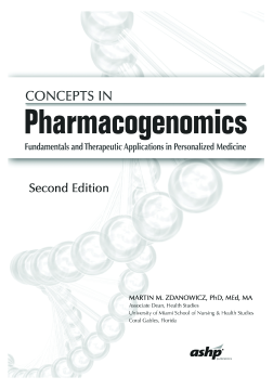 Concepts in Pharmacogenomics: Fundamentals and Therapeutic Applications in Personalized Medicine