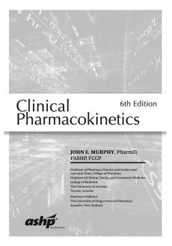 Clinical Pharmacokinetics Clinical Pharmacokinetics