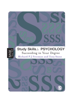 Study Skills for Pshchology: Succeeding in Your Degree Study Skills for Pshchology: Succeeding in Your Degree