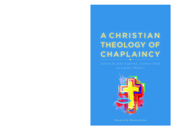 A Christian Theology of Chaplaincy A Christian Theology of Chaplaincy